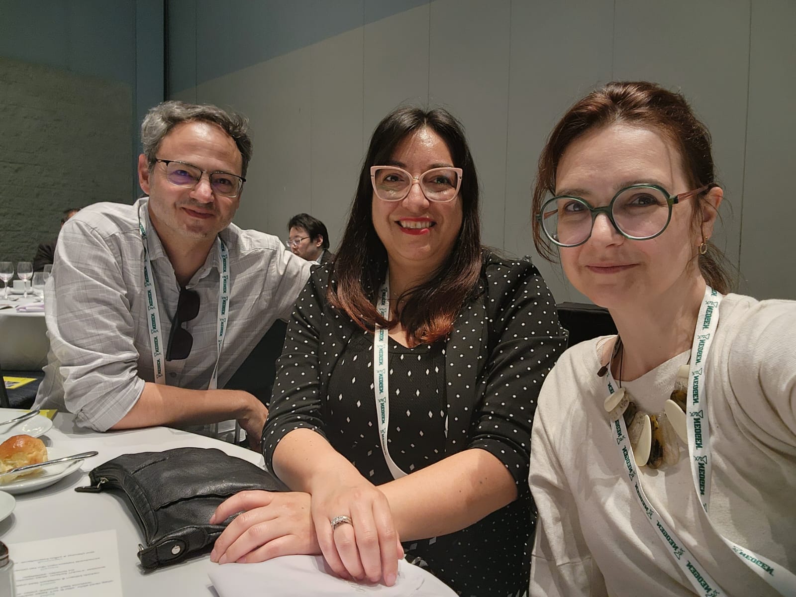From left to right: Dr. Celso Oliveira (UFPB, Brazil), Dr. Magaly Toro (JIFSAN/UMD, US) and Dr. Raquel Bonelli (UFRJ, Brazil), at IAFP2023, Toronto, Canada.